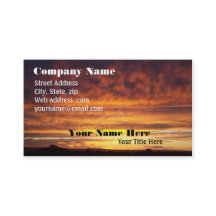 Fiery Sunset business card