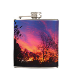 Fiery Sunset Flask