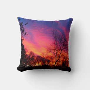 Fiery Sunset Pillow