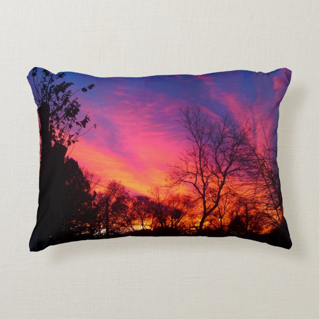 Fiery Sunset Pillow (Front)