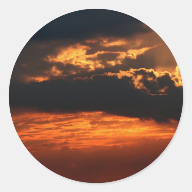 Fiery Sunset Sticker (Front)