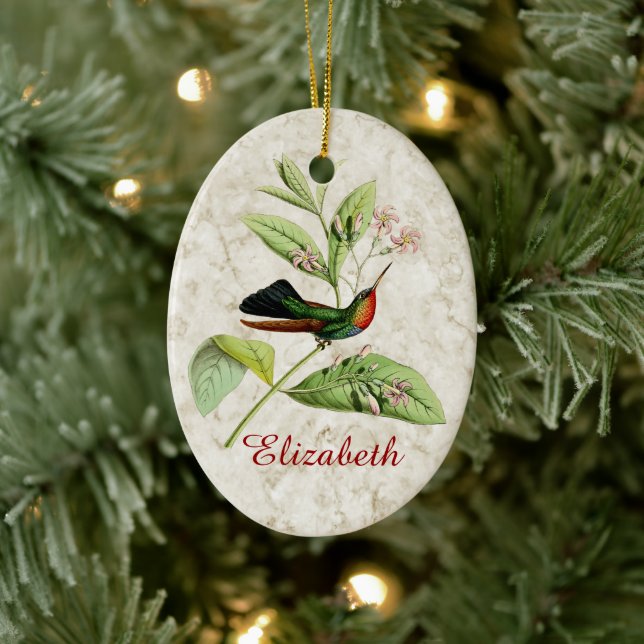 Fiery Throated Hummingbird Ornament (Tree)