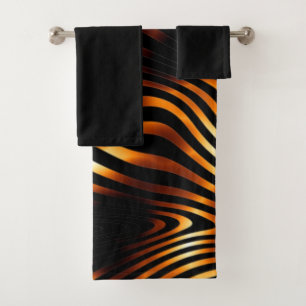 Fiery Tiger Stripes Bath Towel Set