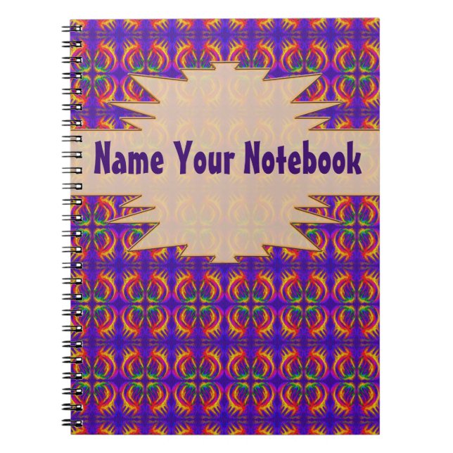 Fiery Tribal Pattern Notebook (Front)