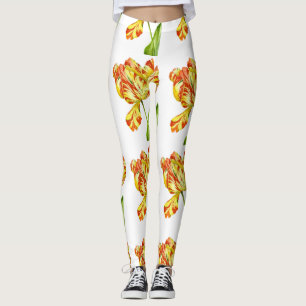 Fiery Tulips on Leggings