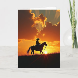 Fiery Twilight Fathers Day Card