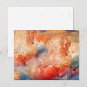 Fiery Veins of Liquid Marble Postcard