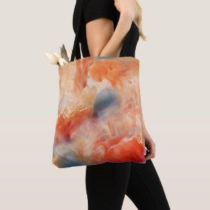 Fiery Veins of Liquid Marble Tote Bag