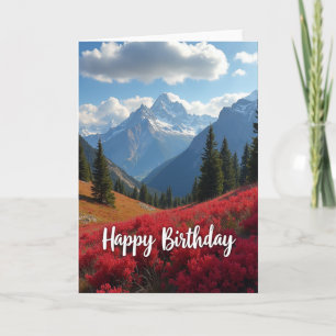 Fiery Vista Birthday Card
