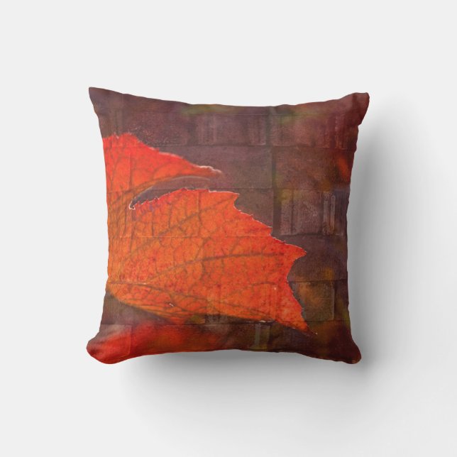 Fiery Wall Throw Pillow (Front)
