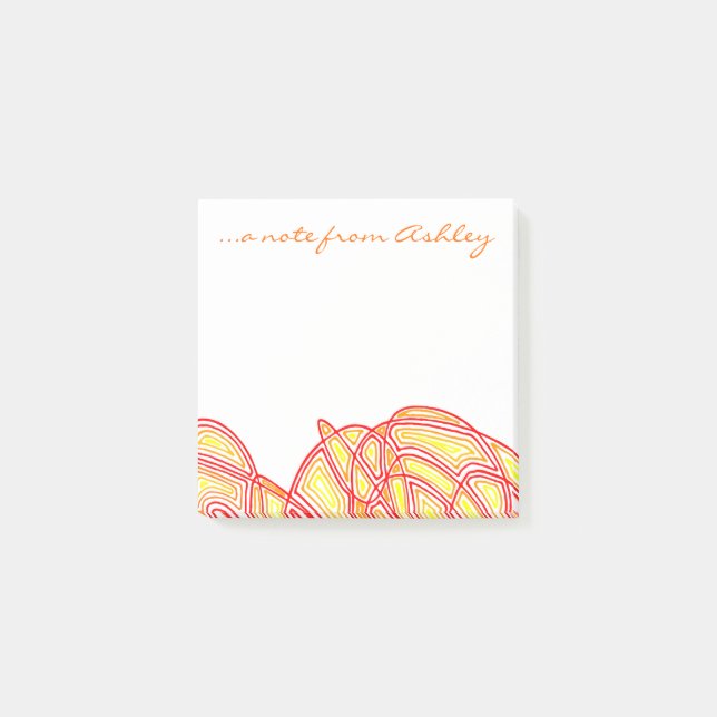 Fiery Waves Post-it Notes (Front)