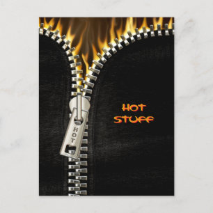 Fiery Zipper Postcard