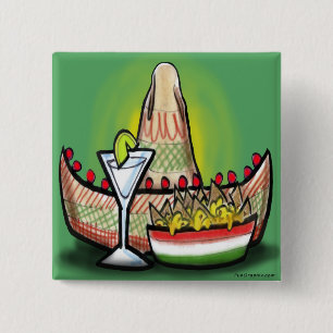 Fiesta 2 Inch Square Button