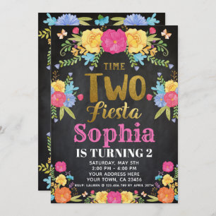 Fiesta 2nd Birthday Invitation