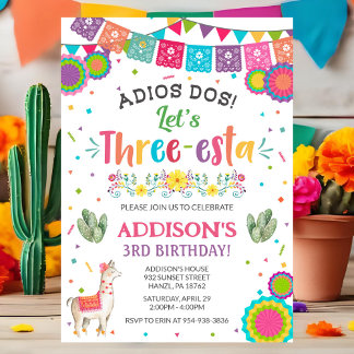 Fiesta 3rd Birthday Invitation