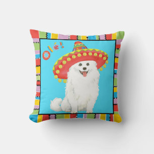 Fiesta American Eskimo Dog Throw Pillow