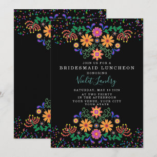 Fiesta and Cactus Colourful Bridesmaids Luncheon Invitation