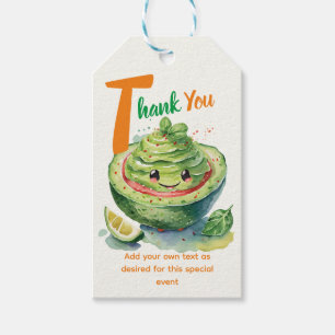 Fiesta Avocado Baby Shower Cute Fun Modern Gift Tags