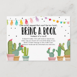 Fiesta Baby Shower Cactus Bring a book Enclosure