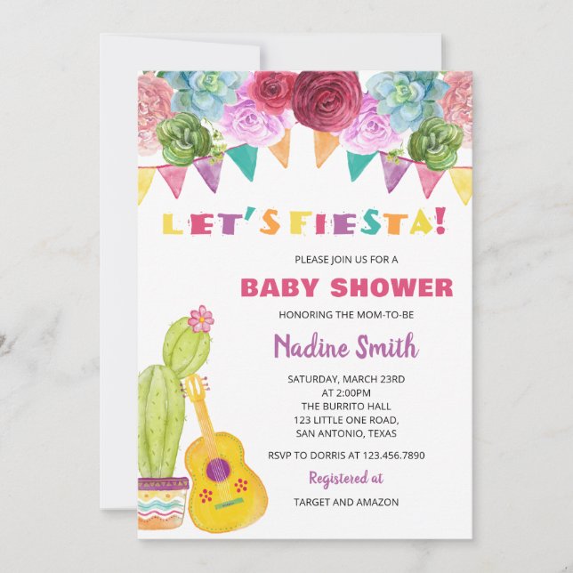 Fiesta Baby Shower Invitation (Front)