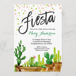 Fiesta Baby Shower Invitation