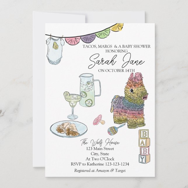 Fiesta Baby Shower  Invitation (Front)