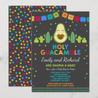 Fiesta Baby Shower Invitation Holy Guacamole Party