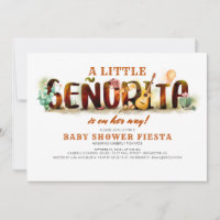 Fiesta Baby Shower Invitation Mexican Fun