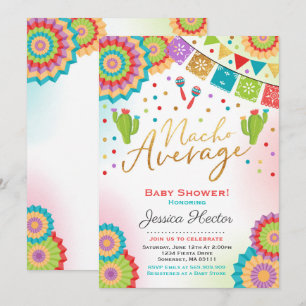 Fiesta Baby Shower Invitation Nacho Average Shower