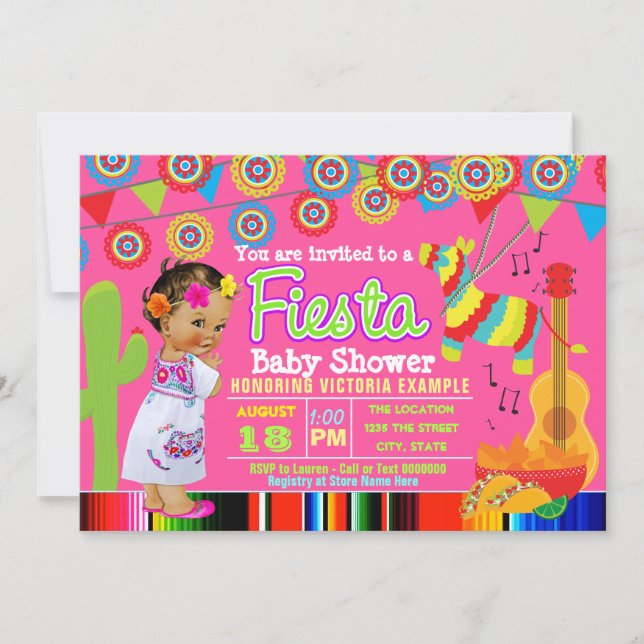Fiesta Baby Shower Invitations (Front)