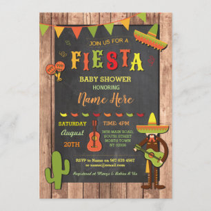 Fiesta Baby Shower Party Cactus Fun Mexican Invite
