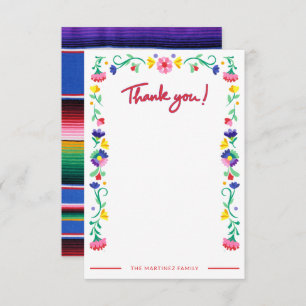 Fiesta Baby Shower Thank You Card