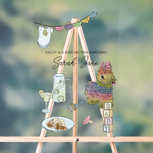 Fiesta Baby Shower Welcome  Acrylic Sign