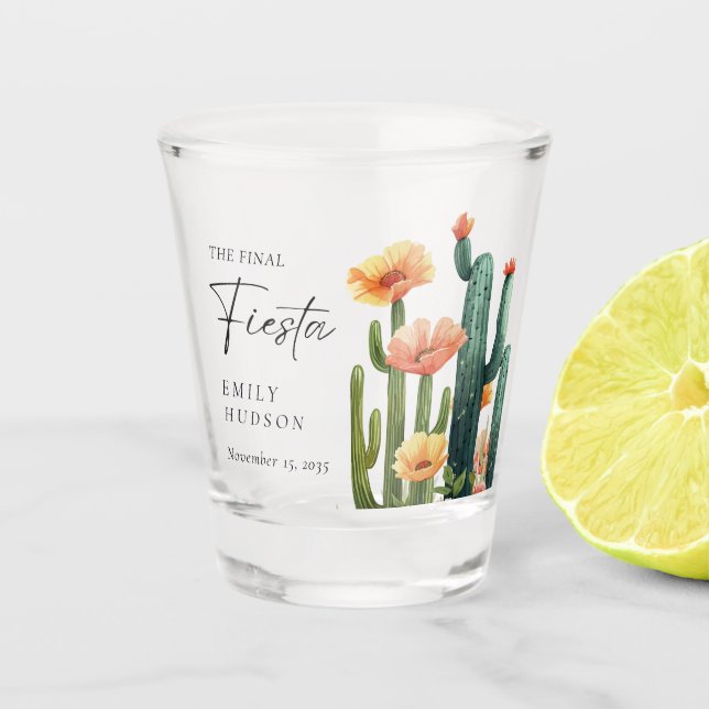 Fiesta Bachelorette Weekend Shot Glass (Front)