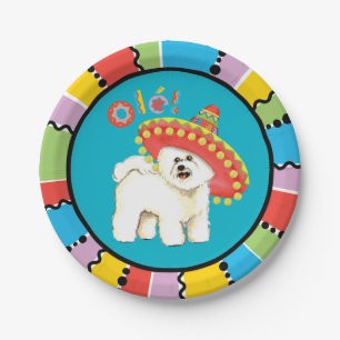 Fiesta Bichon Paper Plate