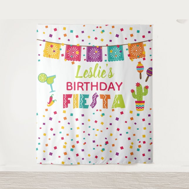Fiesta Birthday Backdrop - WH Tapestry (Front)