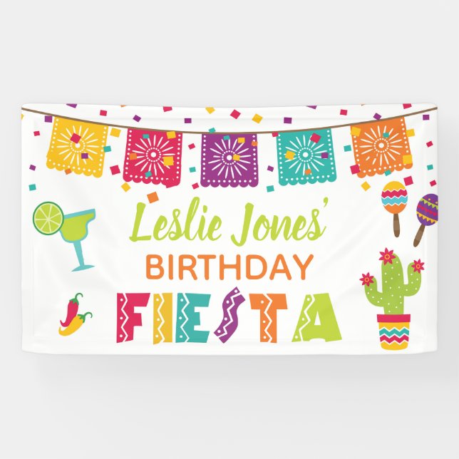 Fiesta Birthday Banner (Horizontal)