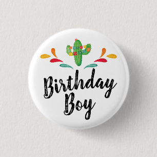 Fiesta Birthday Boy Button