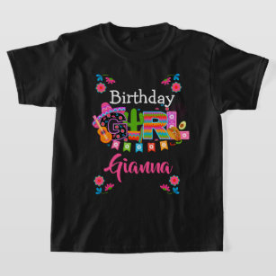 Fiesta Birthday Girl    Mexico Party   custom age T-Shirt