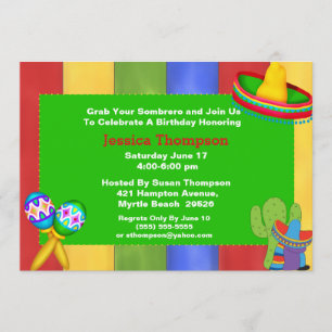 Fiesta Birthday Invitation