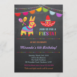 Fiesta Birthday Invitation / Fiesta Invitation