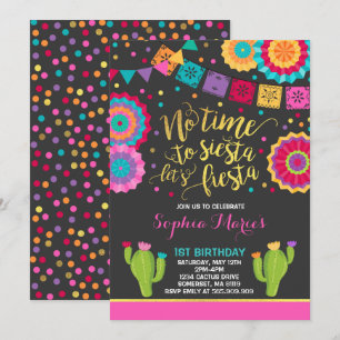 Fiesta Birthday Invitation Mexican Birthday Fiesta