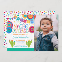 Fiesta Birthday Invitation Nacho Average Party