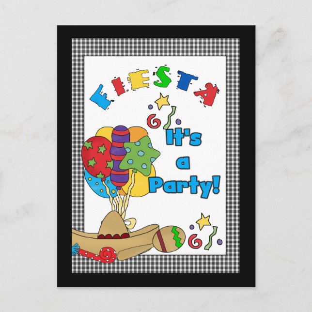 Fiesta Birthday Invitations (Front)