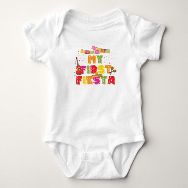 Fiesta Birthday One-Piece Bodysuit (Front)