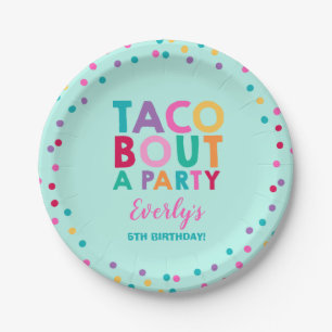 Fiesta Birthday Paper Plate 7" Taco Bout A Party