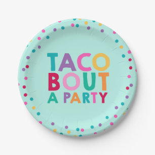 Fiesta Birthday Paper Plate 7" Taco Bout A Party