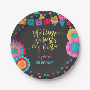 Fiesta Birthday Paper Plate No Time To Siesta