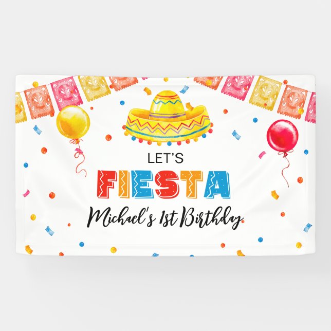 FIESTA Birthday Party banner backdrop  (Horizontal)