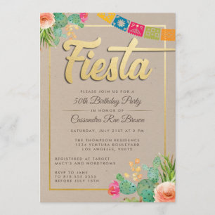 Fiesta Birthday Party Invitation